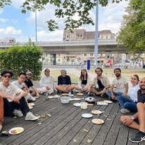 Farewell lunch with one of our fellow volunteers